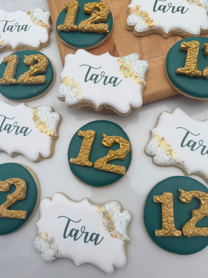 Birthday cookies glitter/ 2 dozen