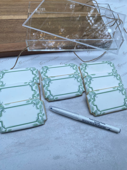 Place card cookie DIY kit 8 cookies, pick up/local delivery
