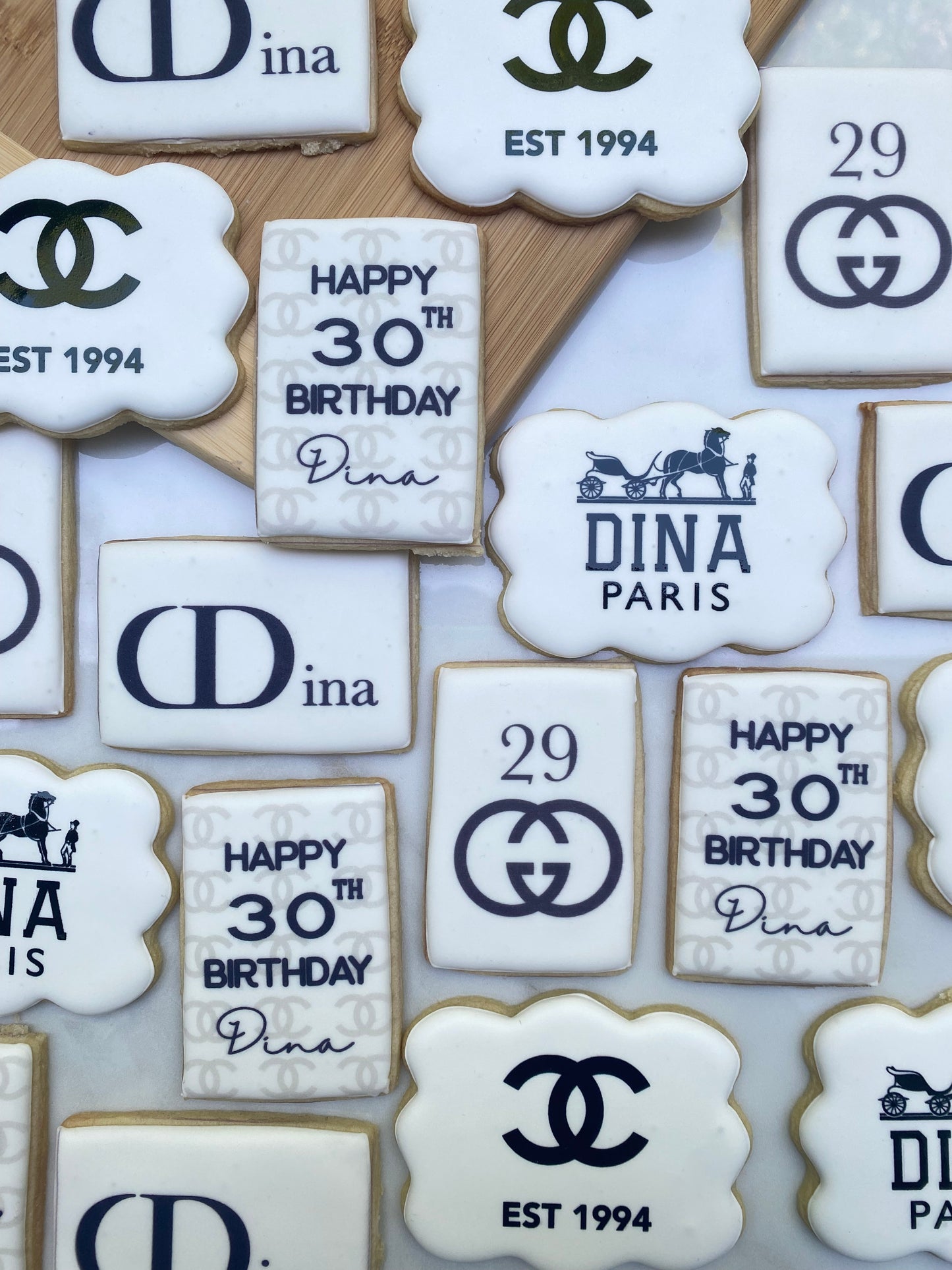 Designer inspired birthday cookies/ 1 Dozen
