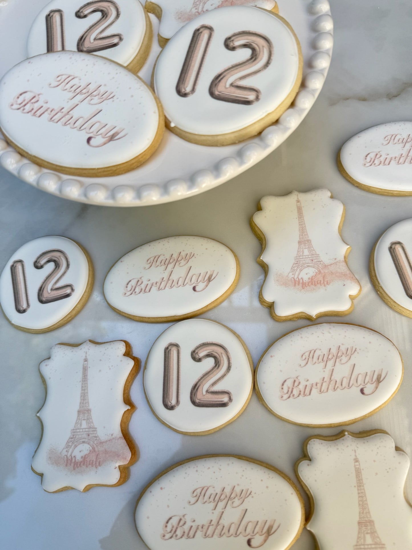 Paris themed birthday cookies/ 1 dozen