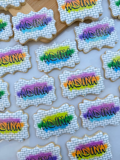 Graffiti themed cookies/ 1 dozen