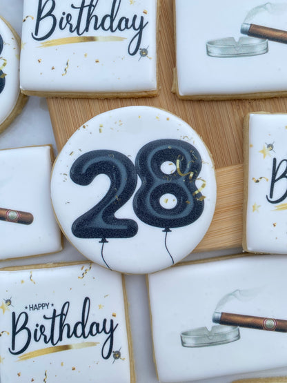 Adult birthday cookies