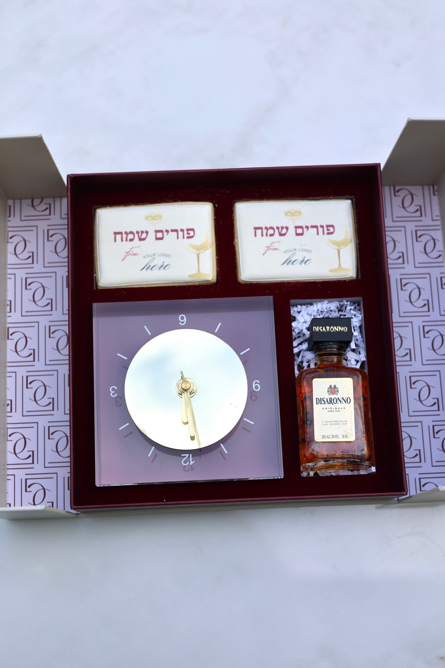 Corporate acrylic clock gift box