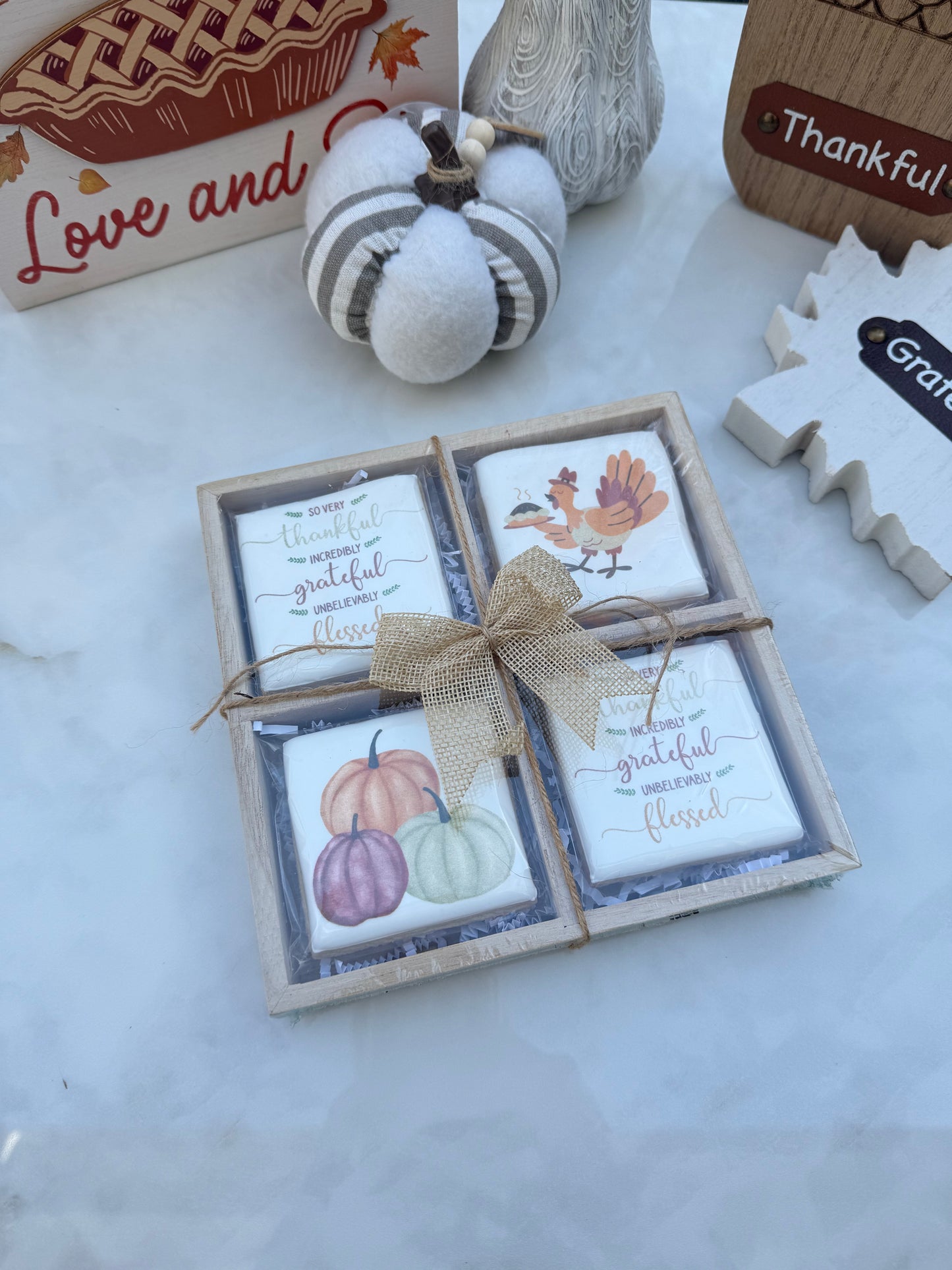 Thanksgiving cookie gift box