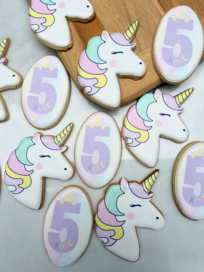 Unicorn birthday cookies/ 1 Dozen