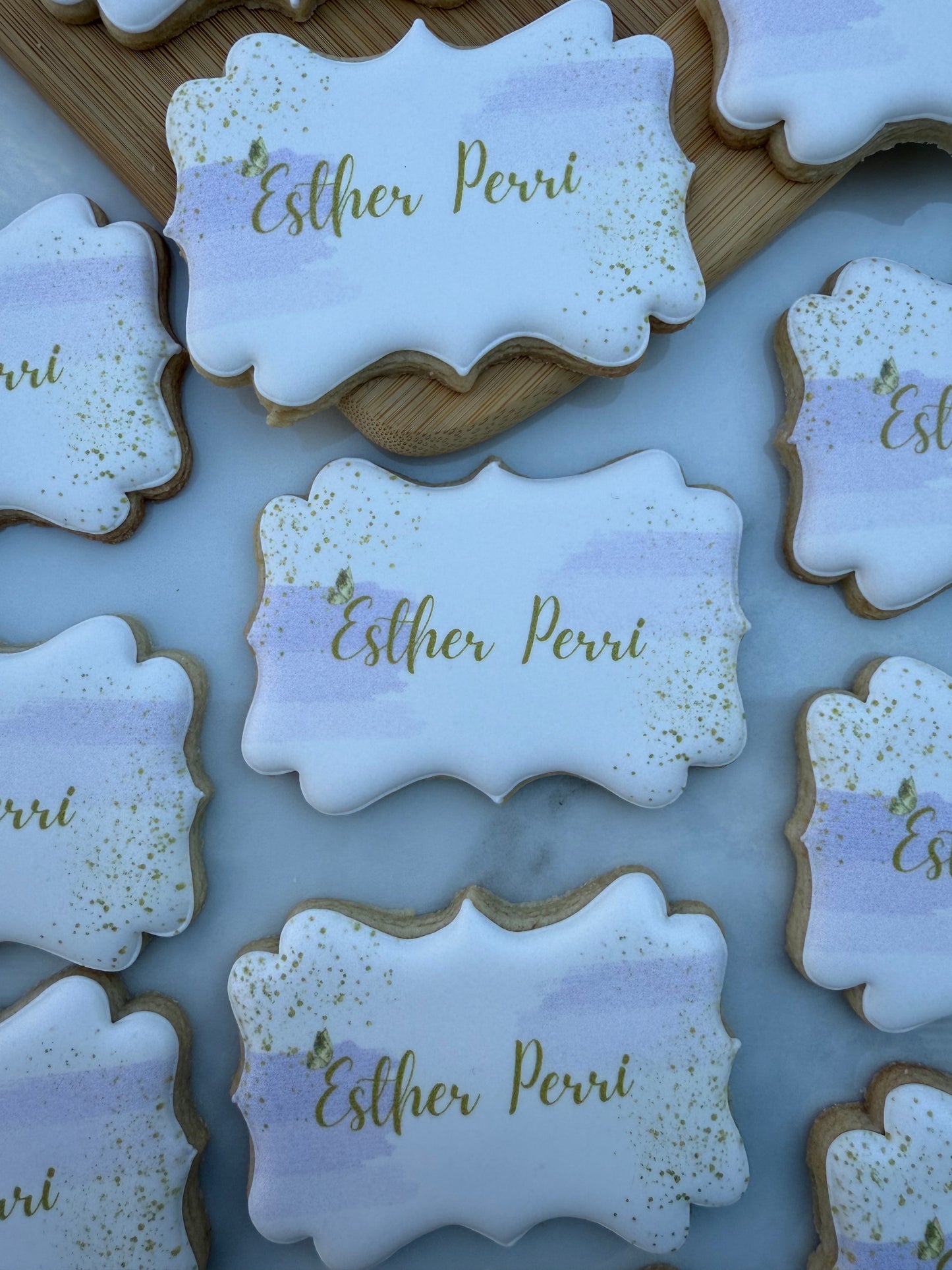 Butterfly sparkle name cookie printed/ 1 dozen