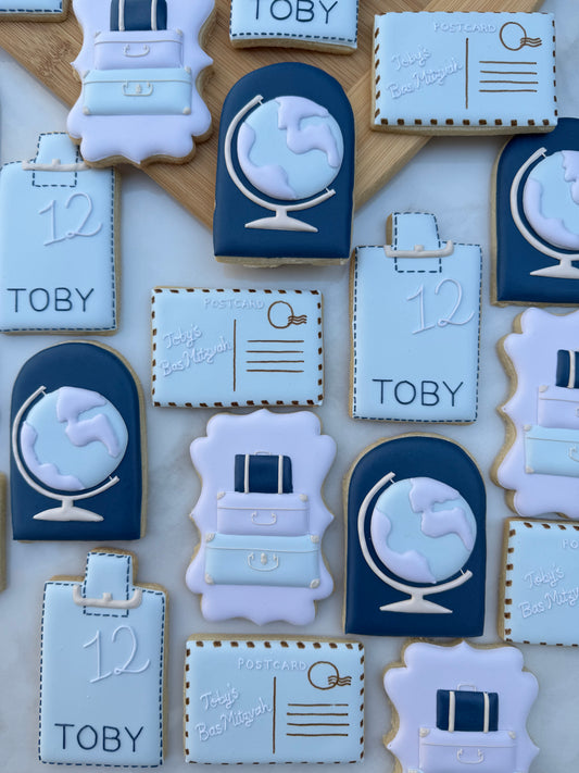 Travel lover birthday cookies/ 2 dozen