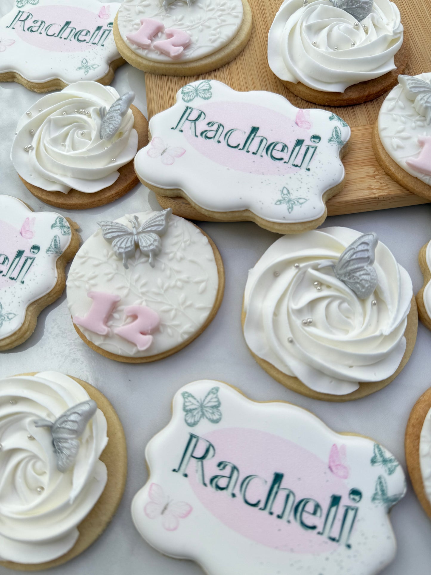 Butterfly fondant and print birthday set/ 2 dozen