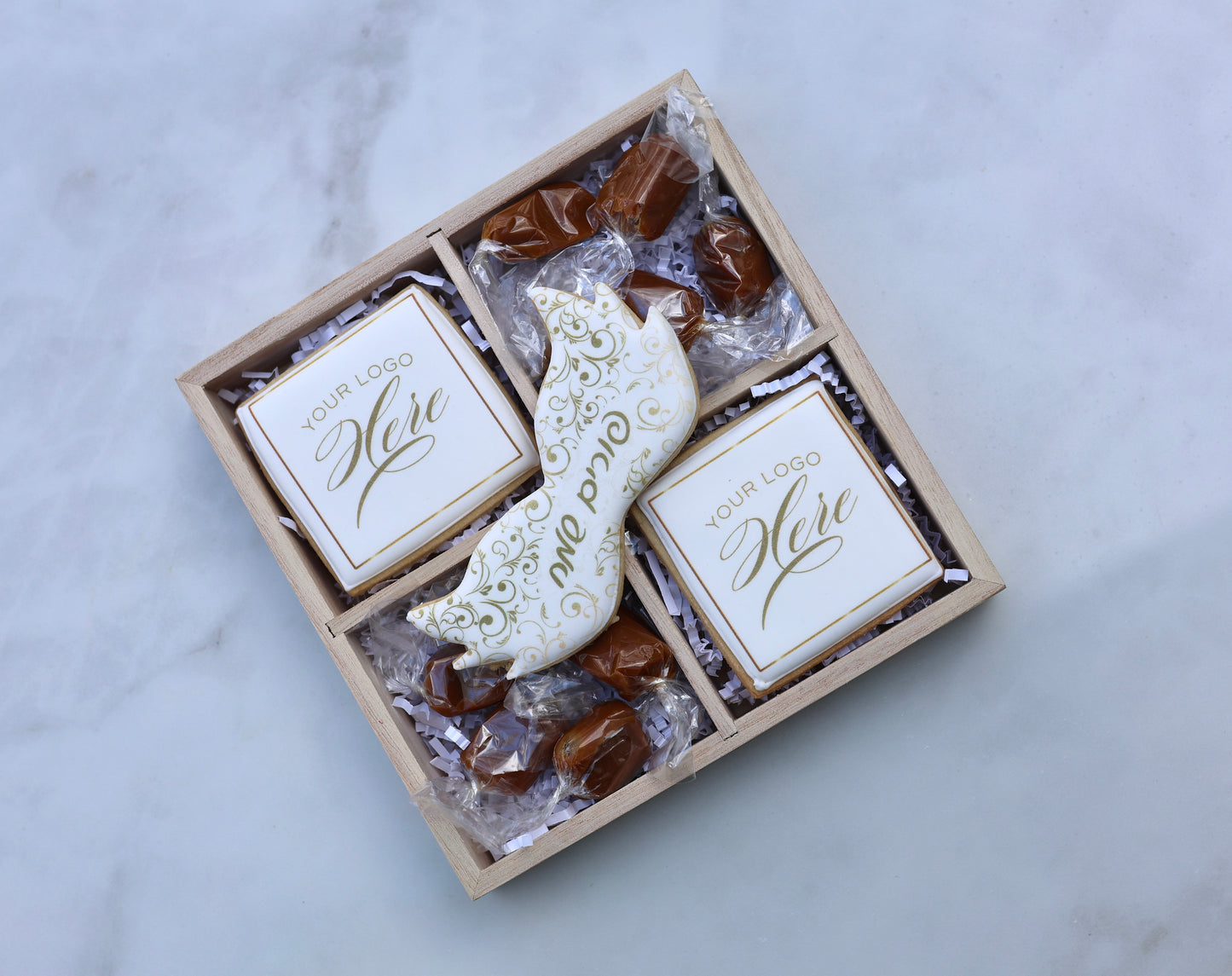 Signature logo caramel box
