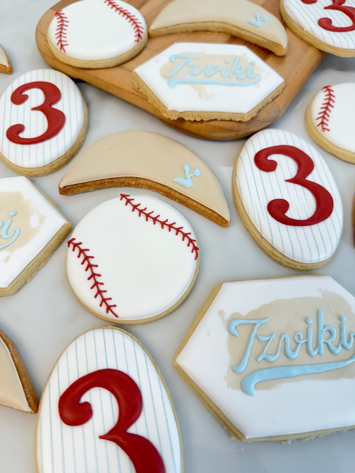 Baseball themed upsherin cookies/ two dozen