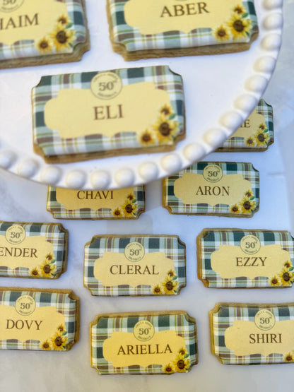 Place card cookies, Birthday/anniversary ￼/ one dozen