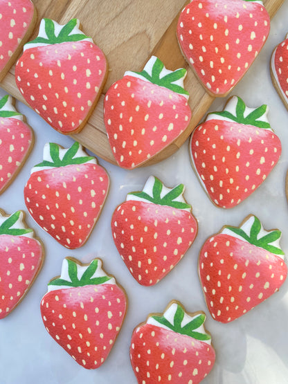 Strawberry print cookies/ 1 dozen