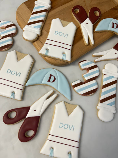 Barber upsherin themed cookies - 2 dozen