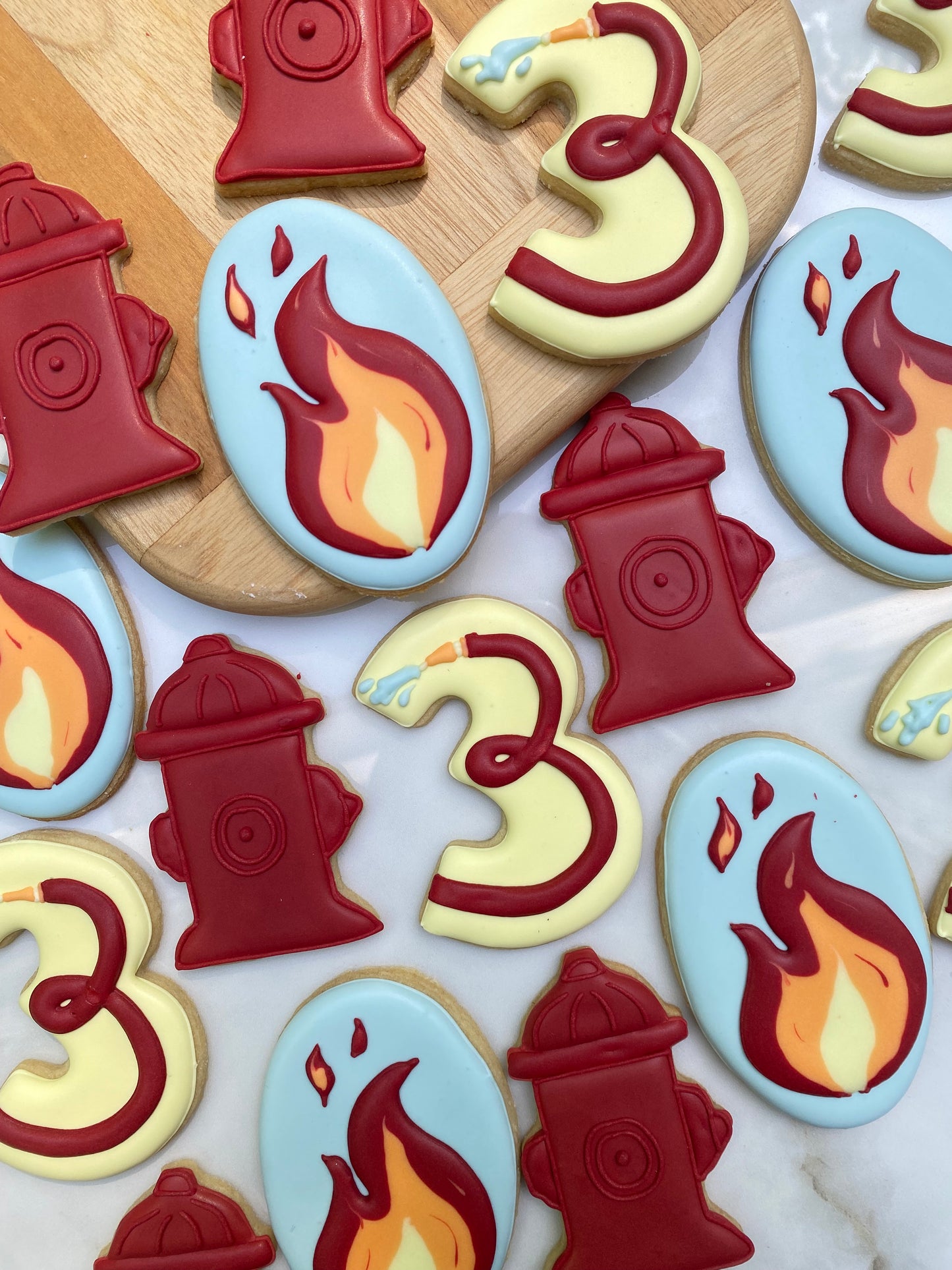 Fire theme Birthday cookies/ 2 dozen