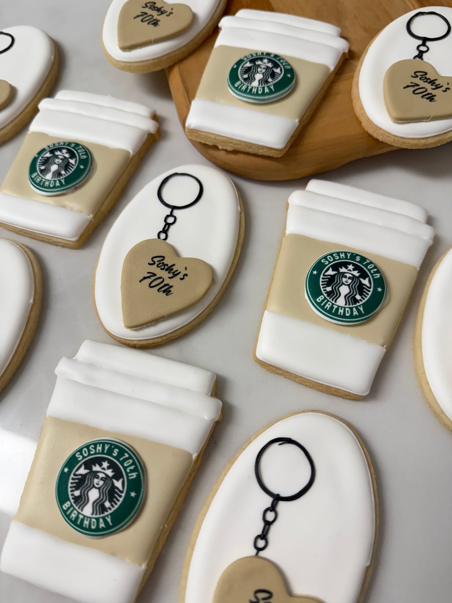 Starbucks themed cookies - 2 dozen