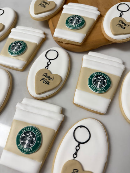 Starbucks themed cookies - 2 dozen