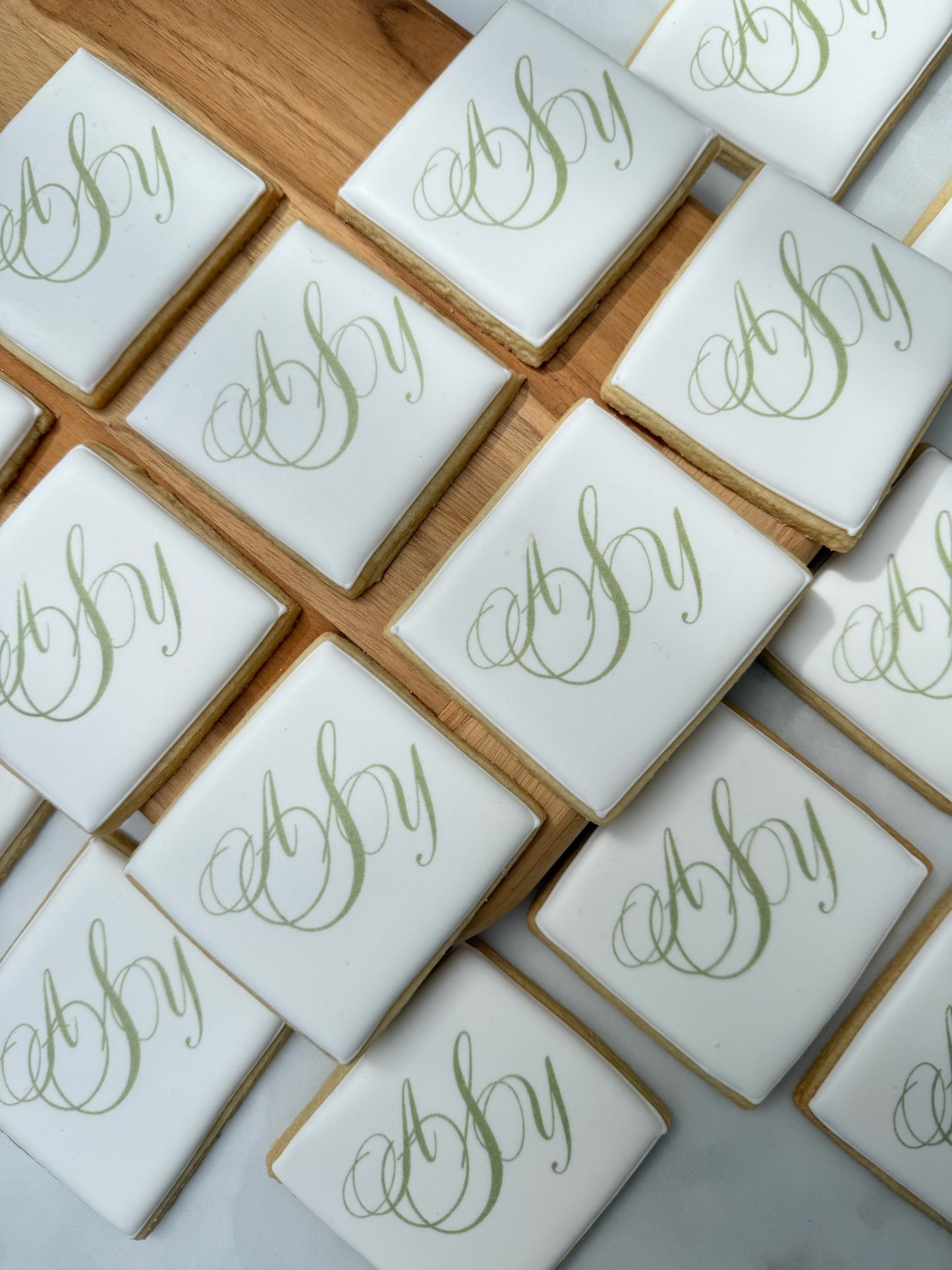 Monogram square- 1 cookie- minimum 12