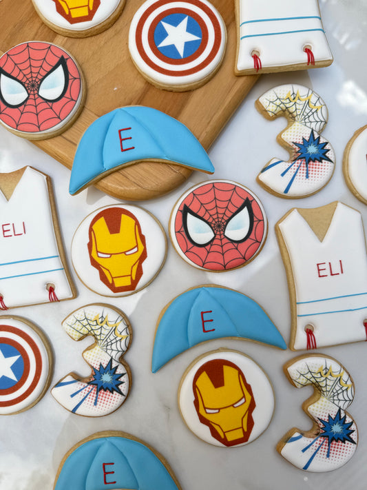 Spiderman upsherin themed cookies - 2 dozen