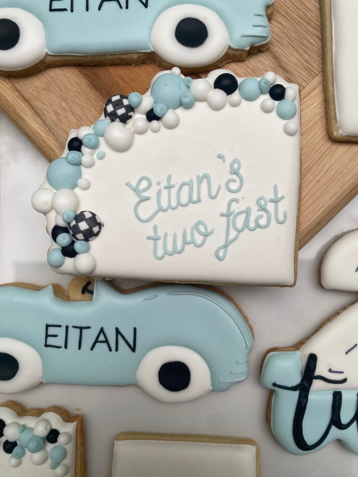 Two fast/ race car birthday cookies/ 2 dozen