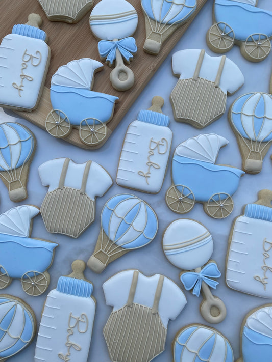 Hot Air Balloon Baby Cookies