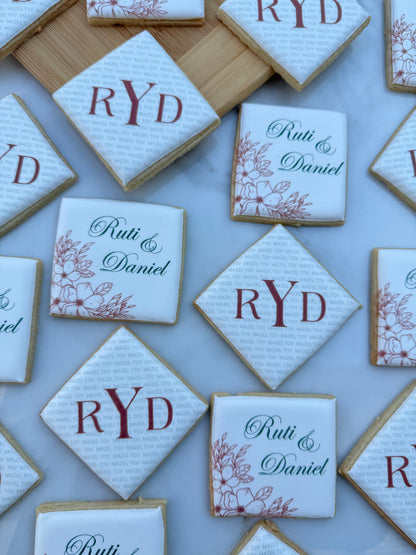 Monogram and name engagement set/ 1 dozen