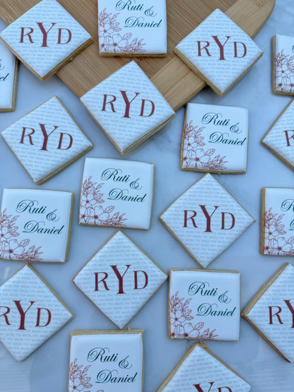 Monogram and name engagement set/ 1 dozen