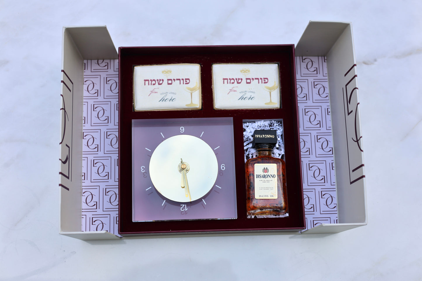 Corporate acrylic clock gift box