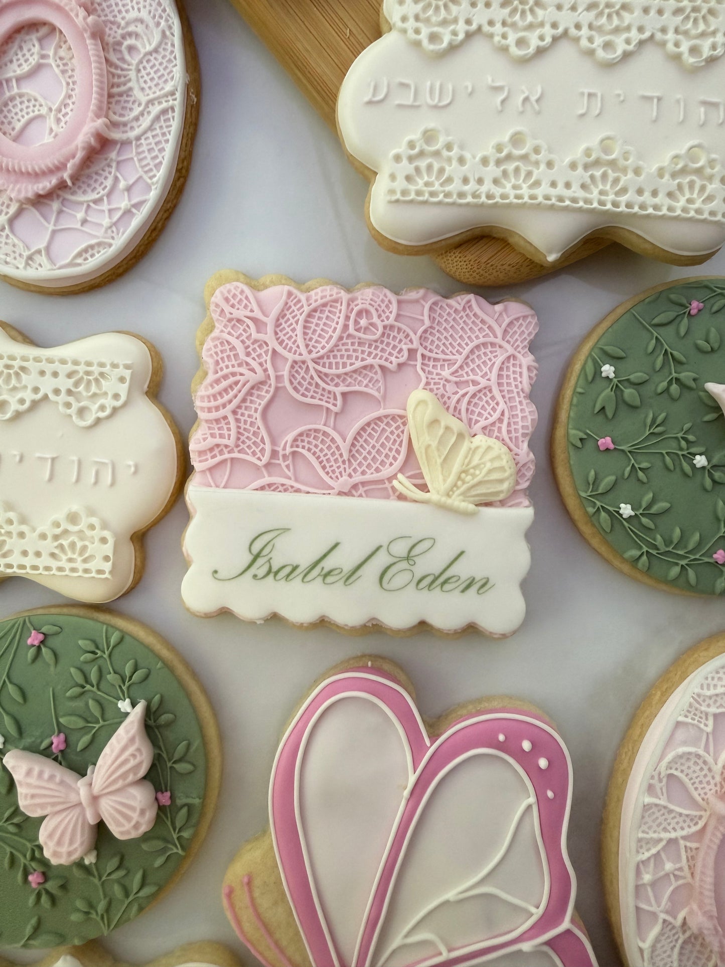 Whimsical butterfly lace cookie set/ 30 cookies