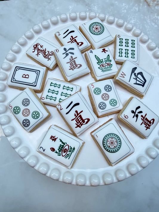 Mahjong tile cookie box