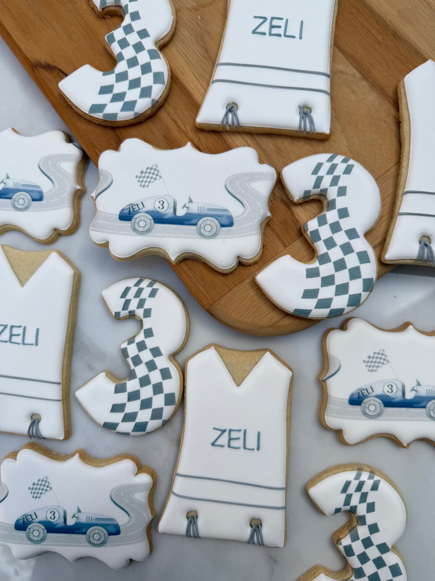 Race car upsherin printed set-1 dozen