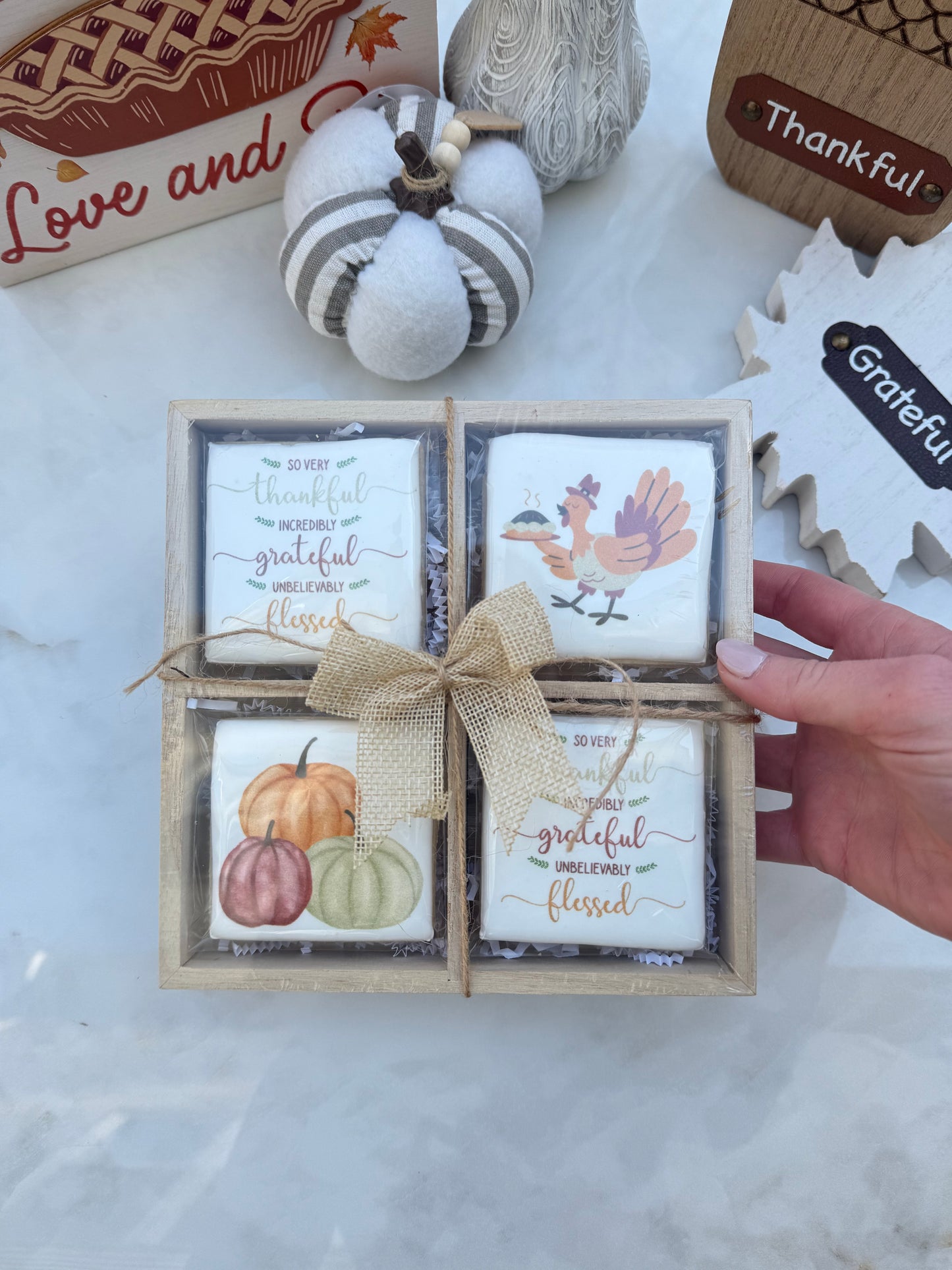 Thanksgiving cookie gift box