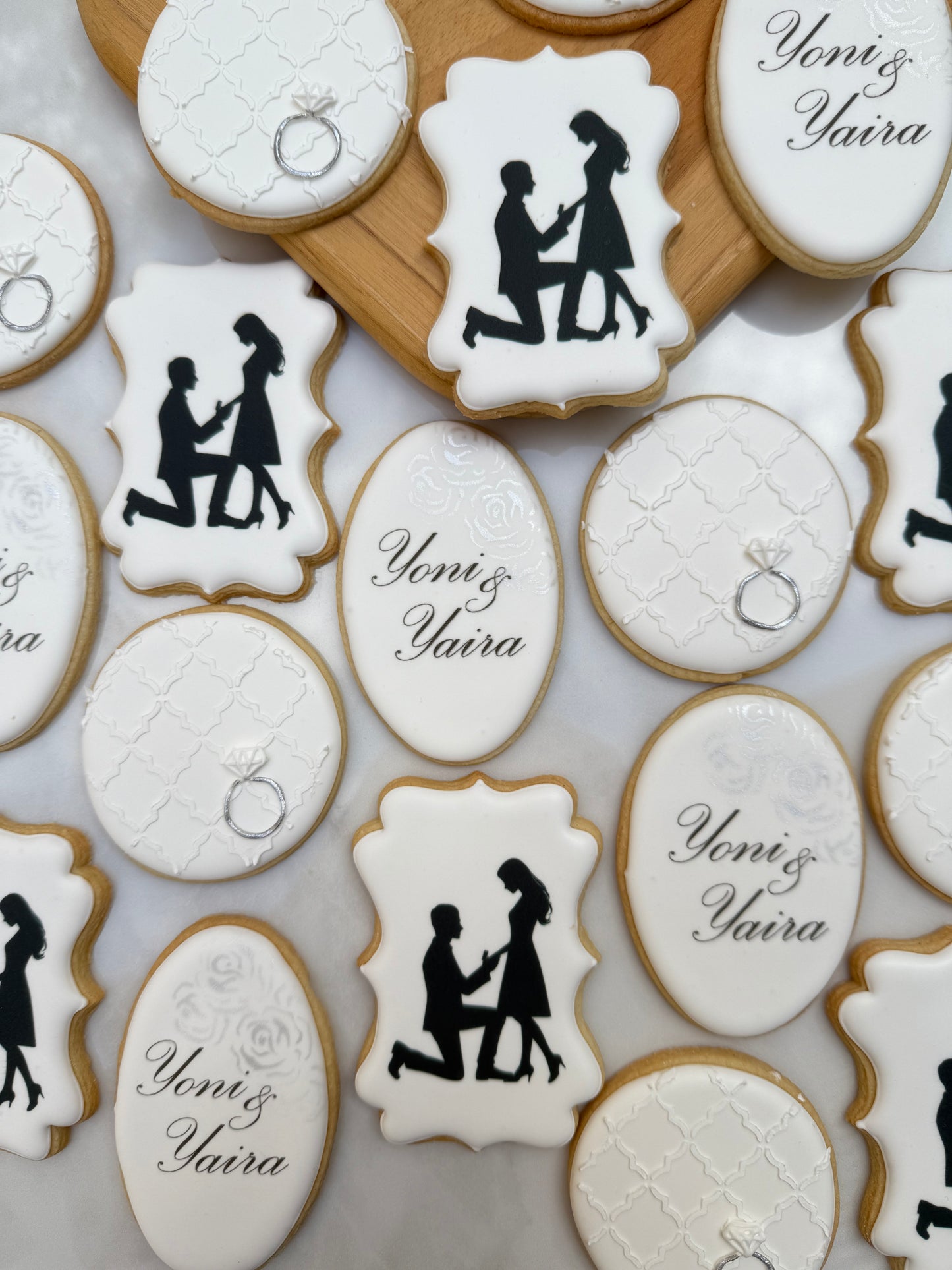 Proposal/engagement hand piped/ 2 dozen