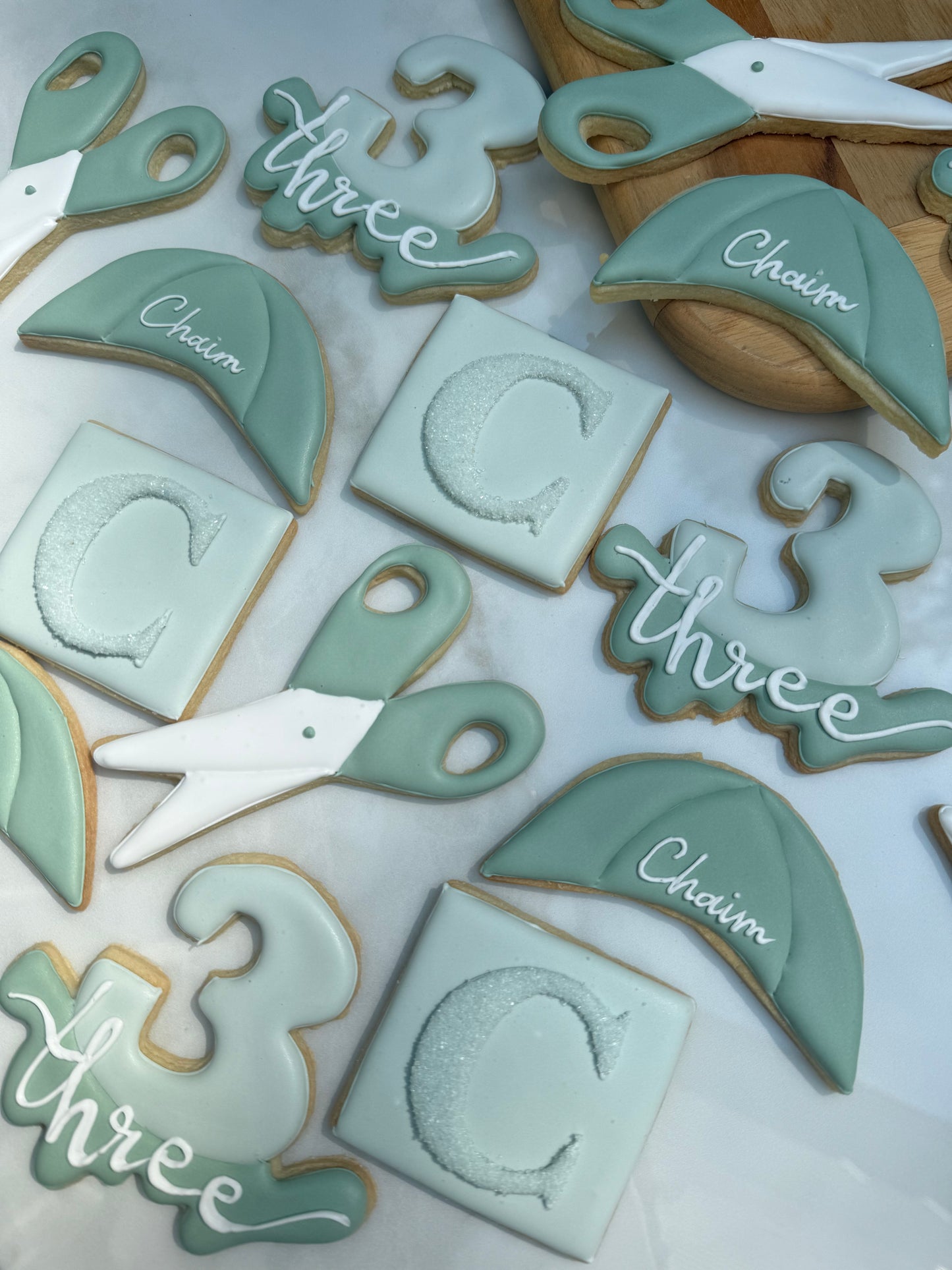 Upsherin set sage green - 2 dozen