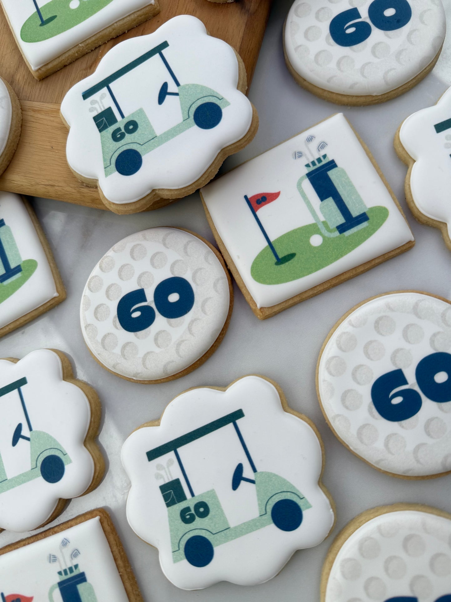 Golf cookie set printed - 1 dozen