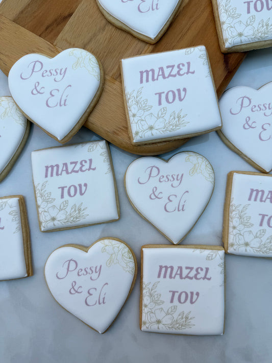 Mazel Tov engagement cookies/ 1 Dozen