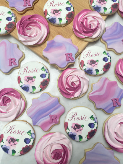 Rose pretty cookie set/ 2 dozen