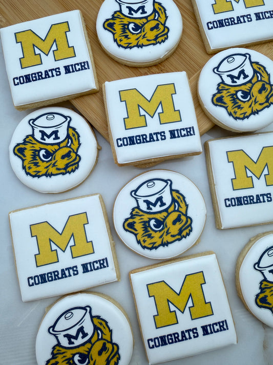 College/ University acceptance cookie set/ 1 Dozen