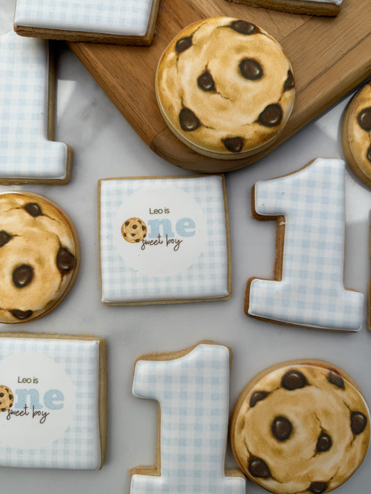 Cookie themed birthday set/ 1 Dozen
