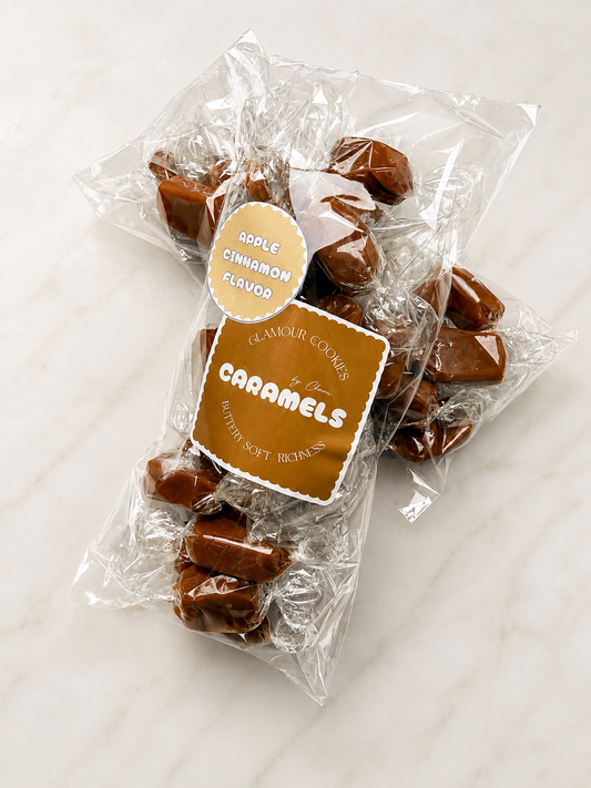 APPLE CINNAMON Artisan Glamour Cookie Caramels- Bag of 20