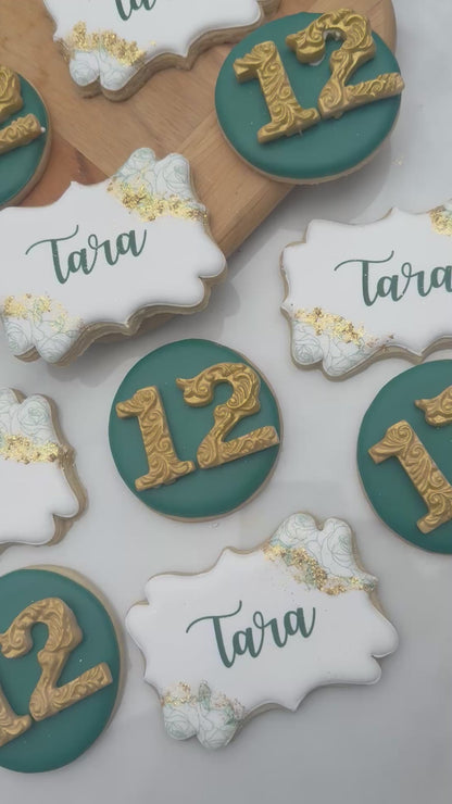 Birthday cookies glitter/ 2 dozen