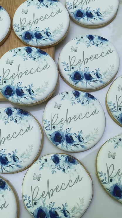 Floral name cookies printed/ 1 dozen