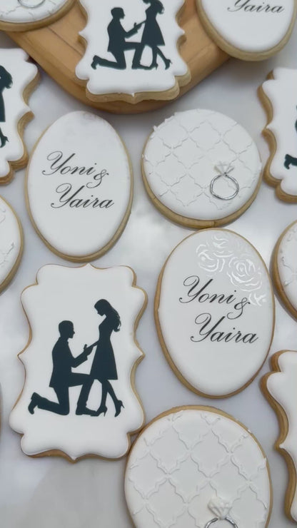 Proposal/engagement hand piped/ 2 dozen