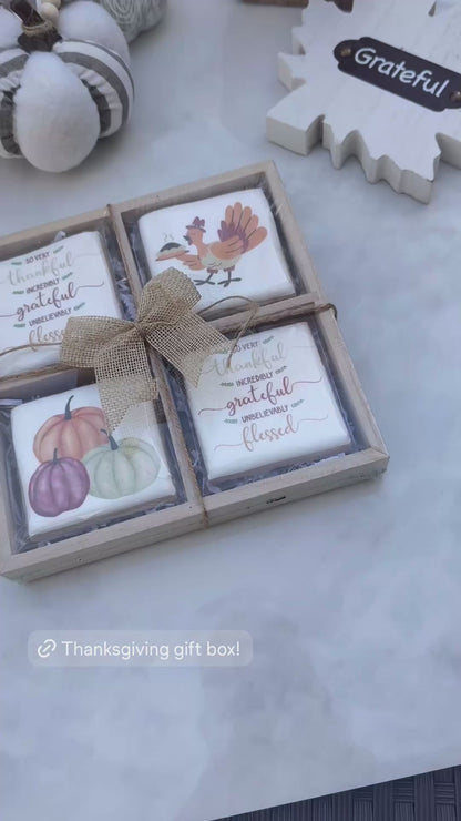 Thanksgiving cookie gift box