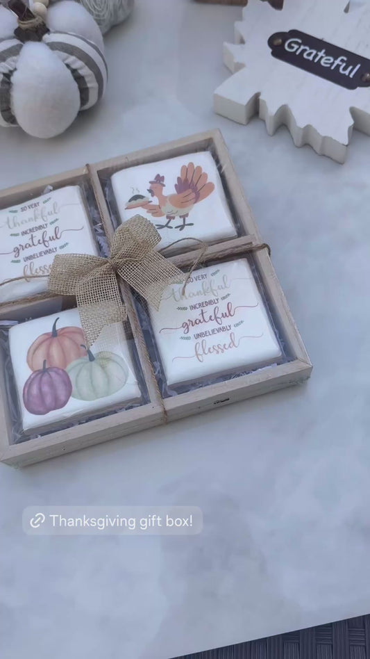 Thanksgiving cookie gift box