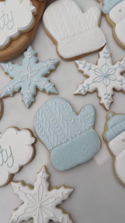 Snow theme cookie set - 2 dozen