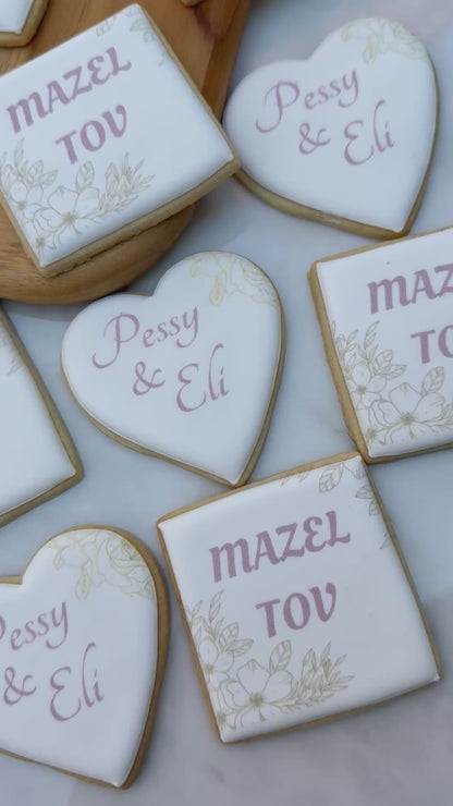Mazel Tov engagement cookies/ 1 Dozen