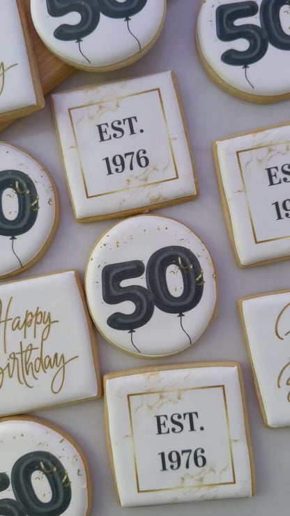 Birthday EST. Cookies/ 1 Dozen