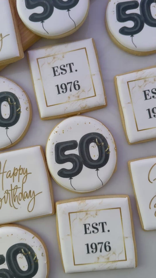 Birthday EST. Cookies/ 1 Dozen