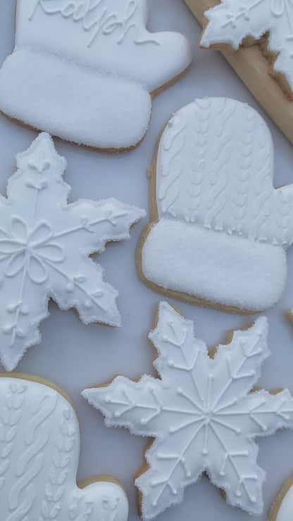 Snow themed cookies/ 2 Dozen