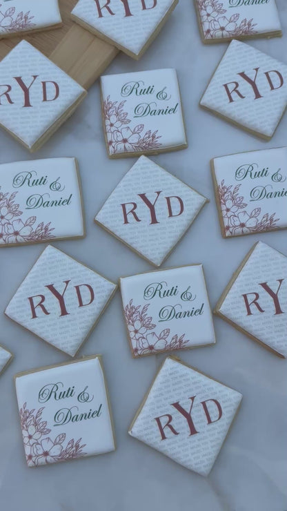 Monogram and name engagement set/ 1 dozen